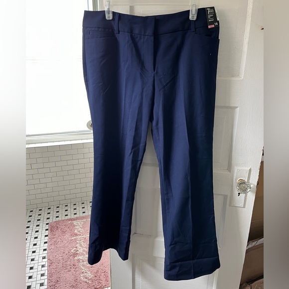 NWT Navy Bootcut New York & Co Business Casual Dress pants slacks Petite Modern - Picture 1 of 8